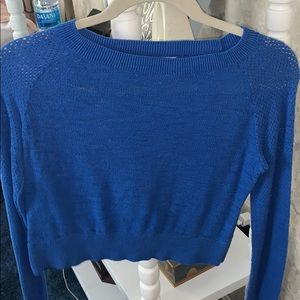 Blue crop sweater